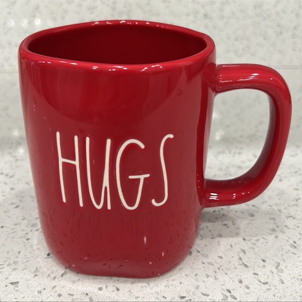 Rae Dunn coffee mug hugs kisses